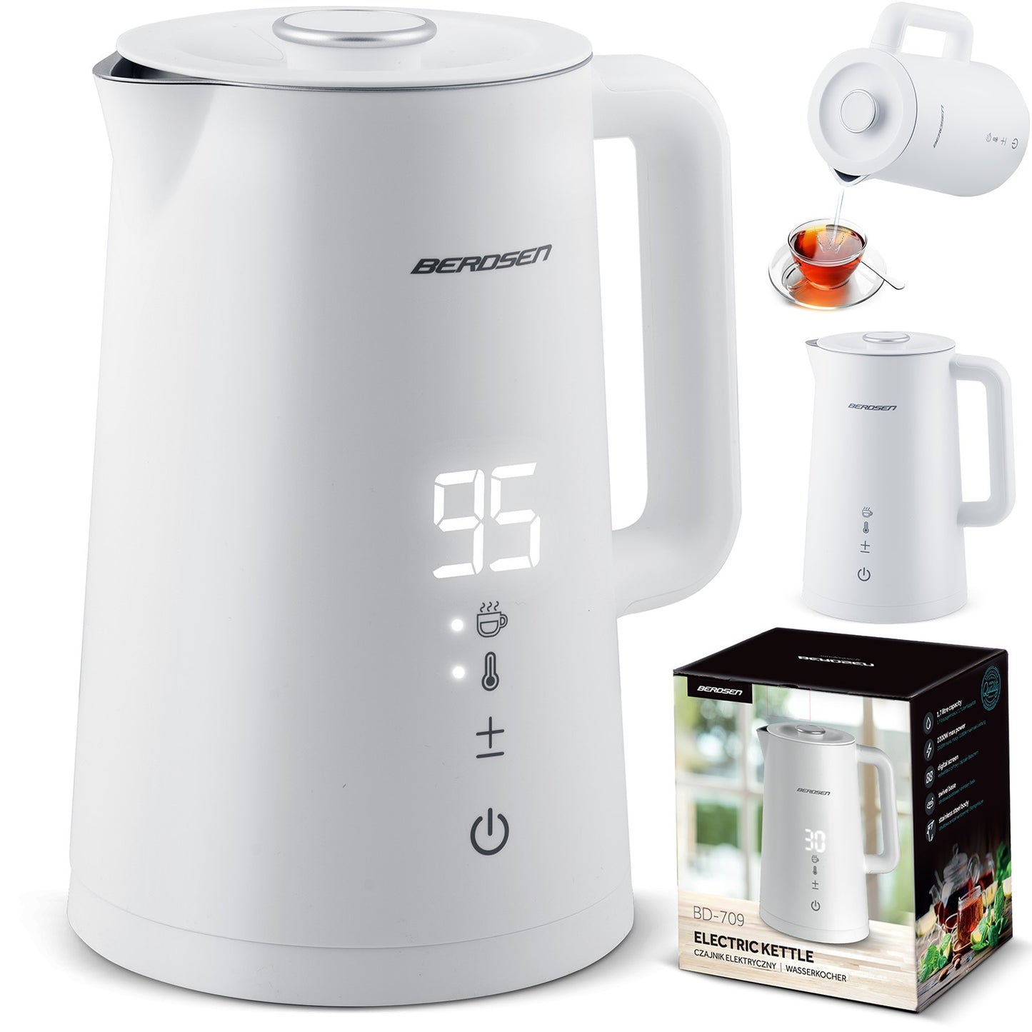 Electric Kettle 1.7L BD-709 White