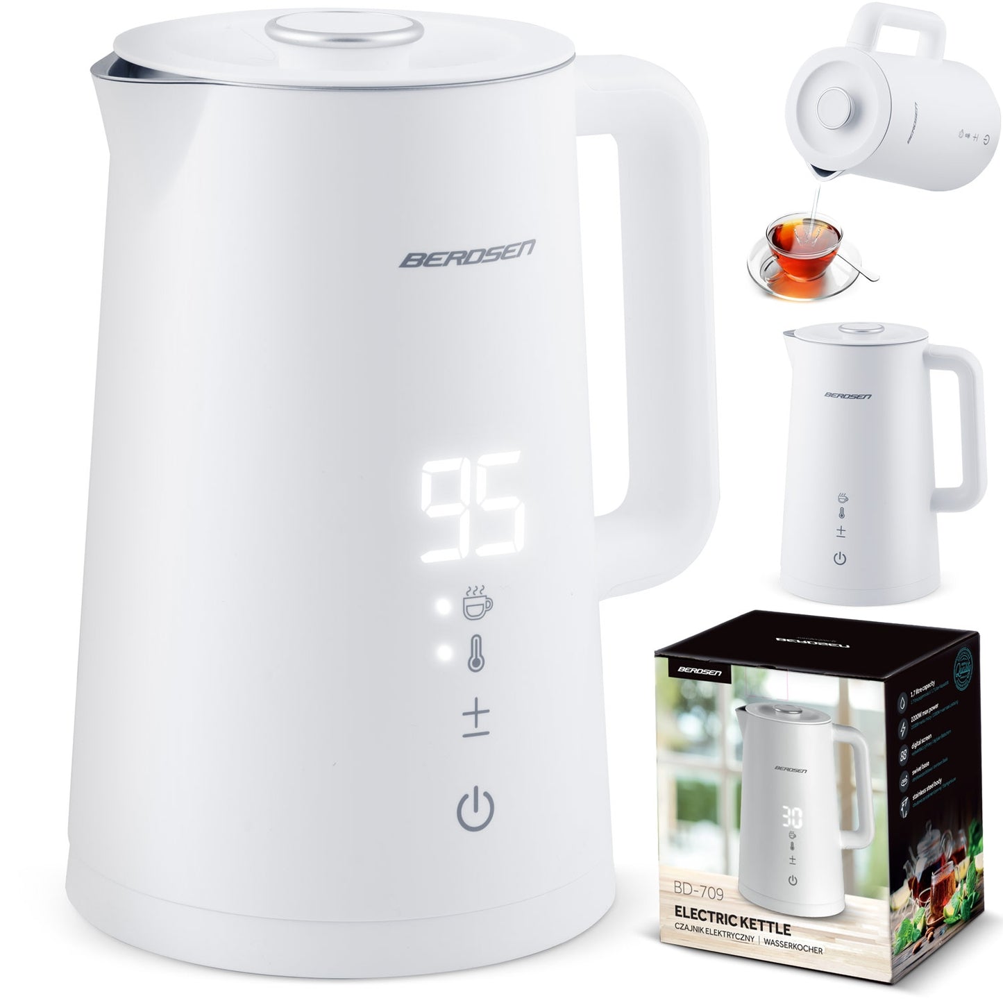 Electric Kettle 1.7L BD-709 White