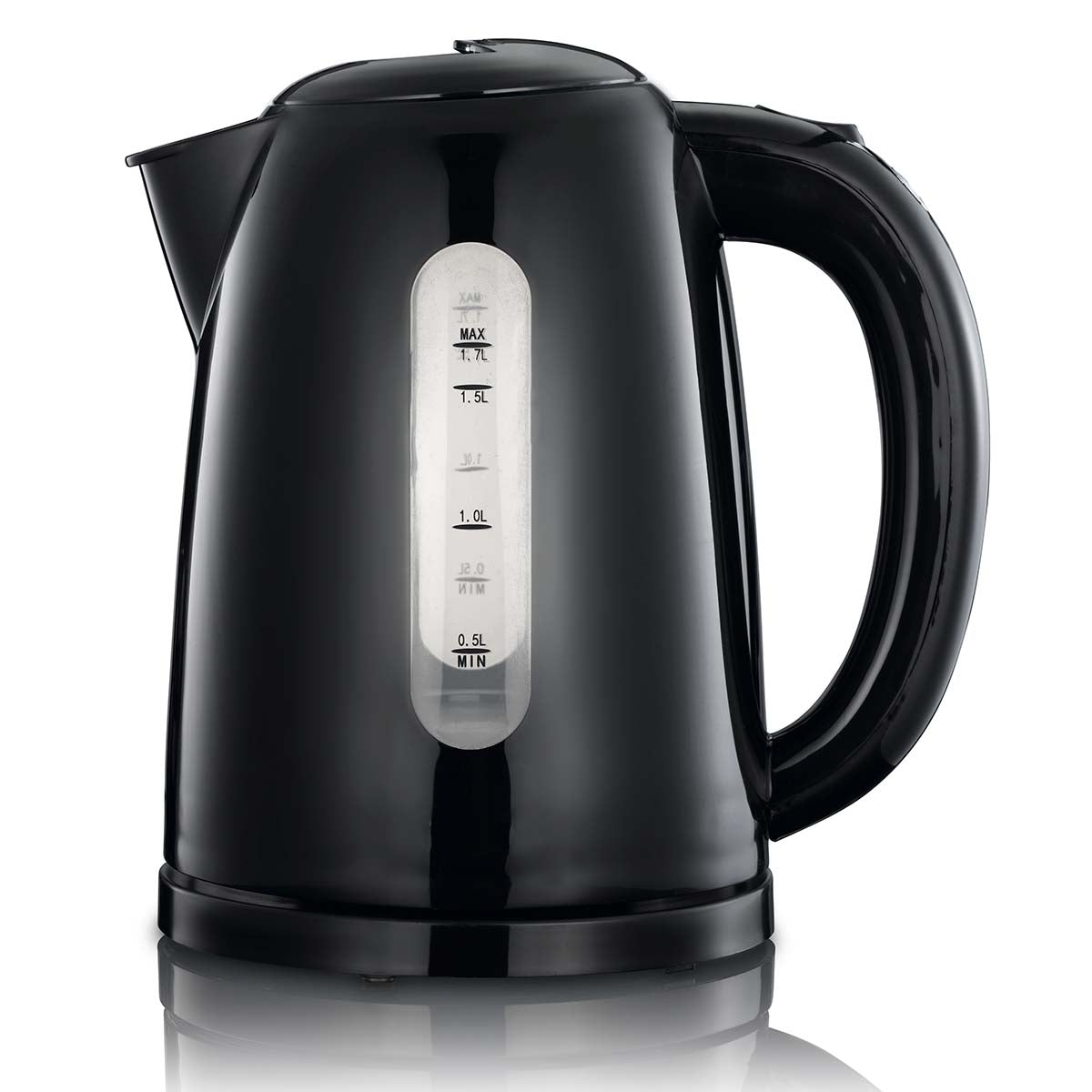 Electric Kettle 1.7L Black, Cordless with Auto Shut-Off