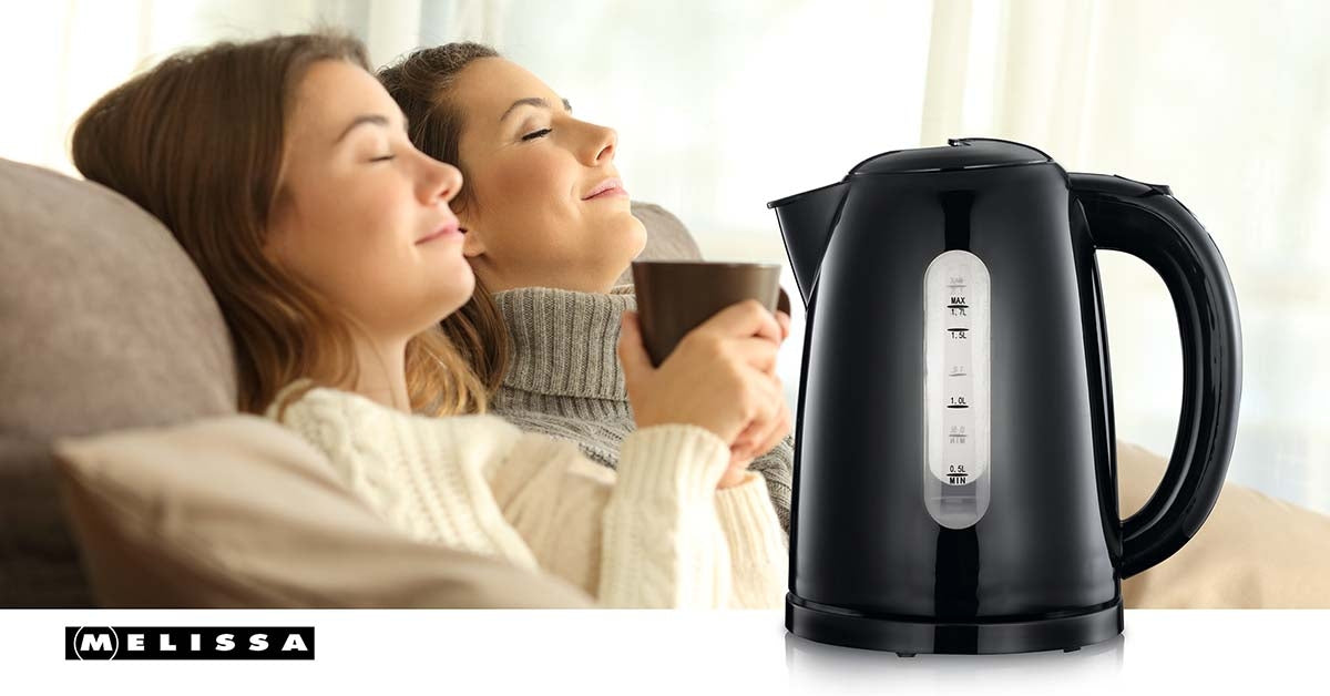 Electric Kettle 1.7L Black, Cordless with Auto Shut-Off