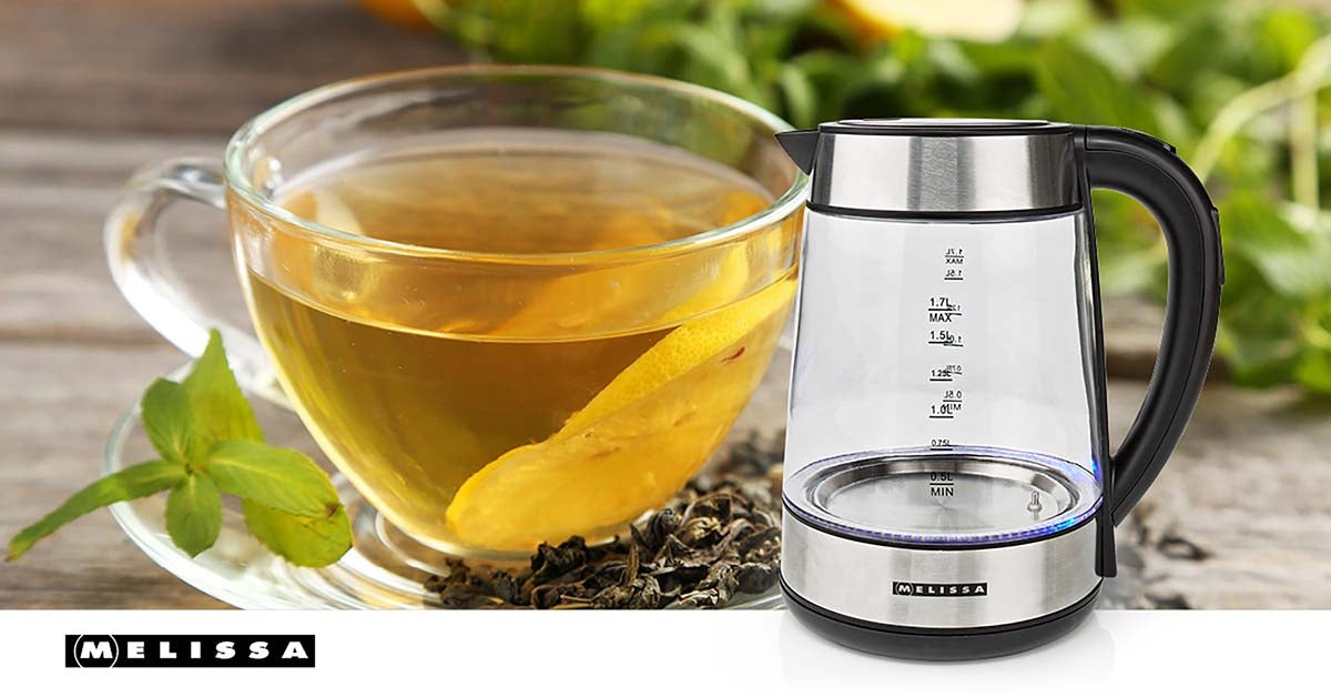 Electric Kettle, 1.7L Glass, 2200W, Temp Control