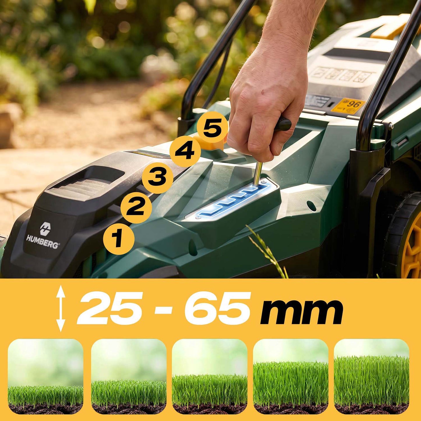 Electric Lawn Mower, 1400W, 34cm Cutting Width