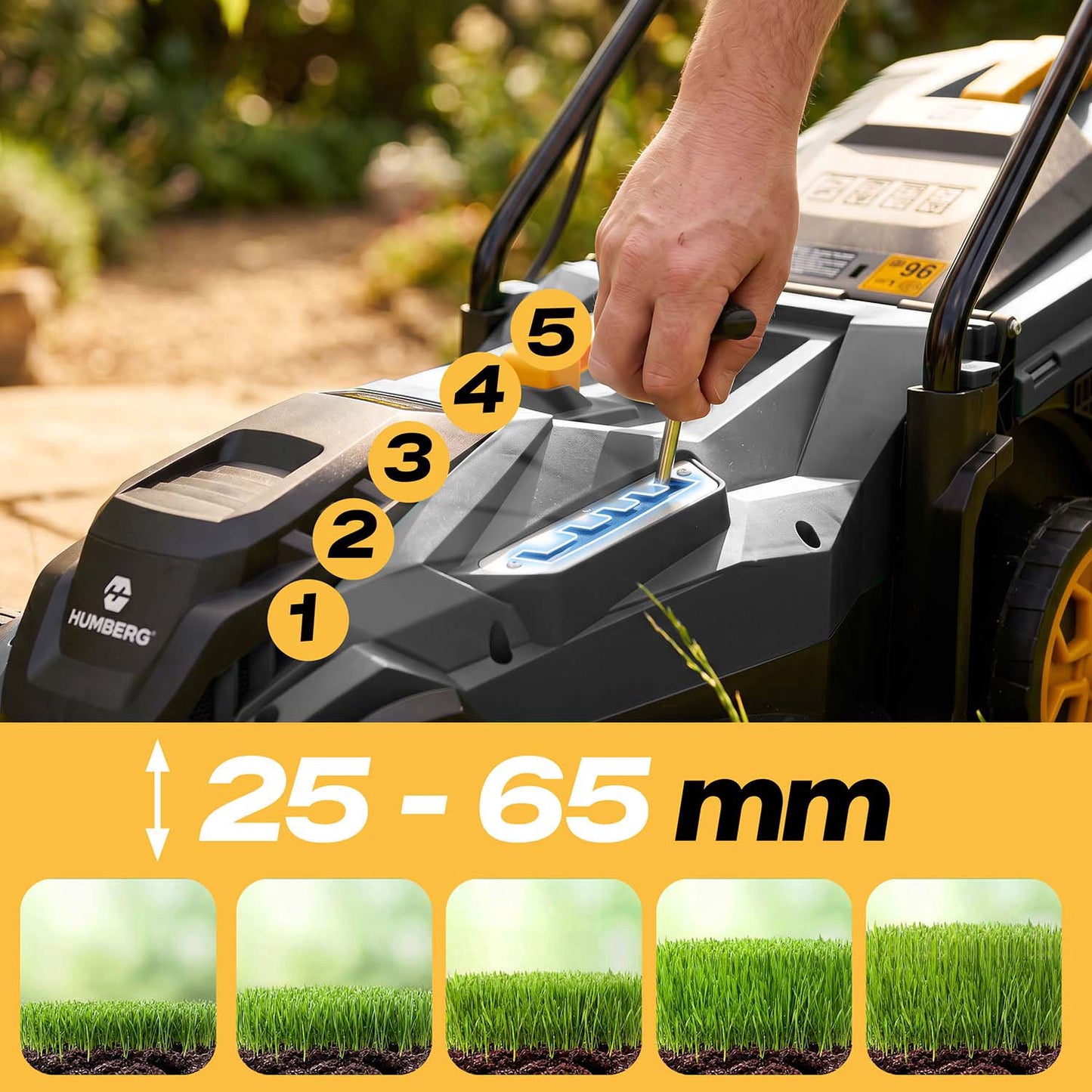 Electric Lawn Mower, 1400W, 34cm Cutting Width