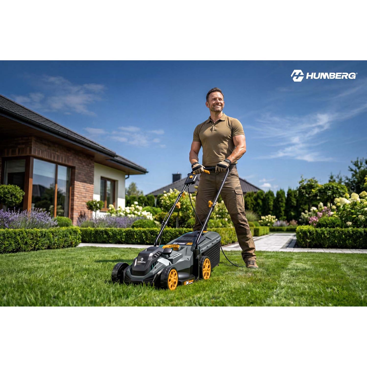 Electric Lawn Mower, 1400W, 34cm Cutting Width