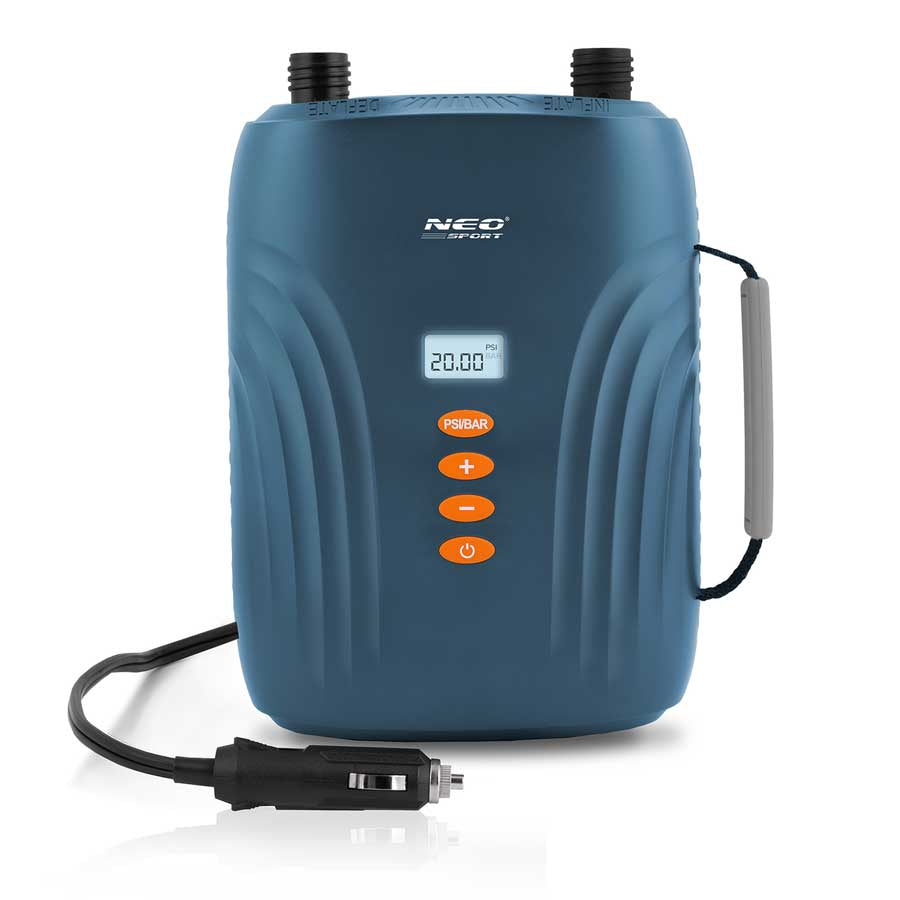 Electric SUP Pump, 12V Car Power, 6 Nozzles, 20 PSI