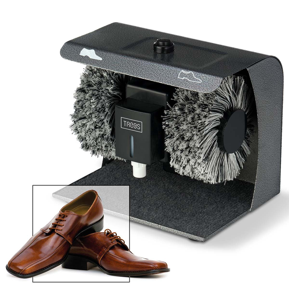 Electric Shoe Polisher, Dual Brushes, 90W Power