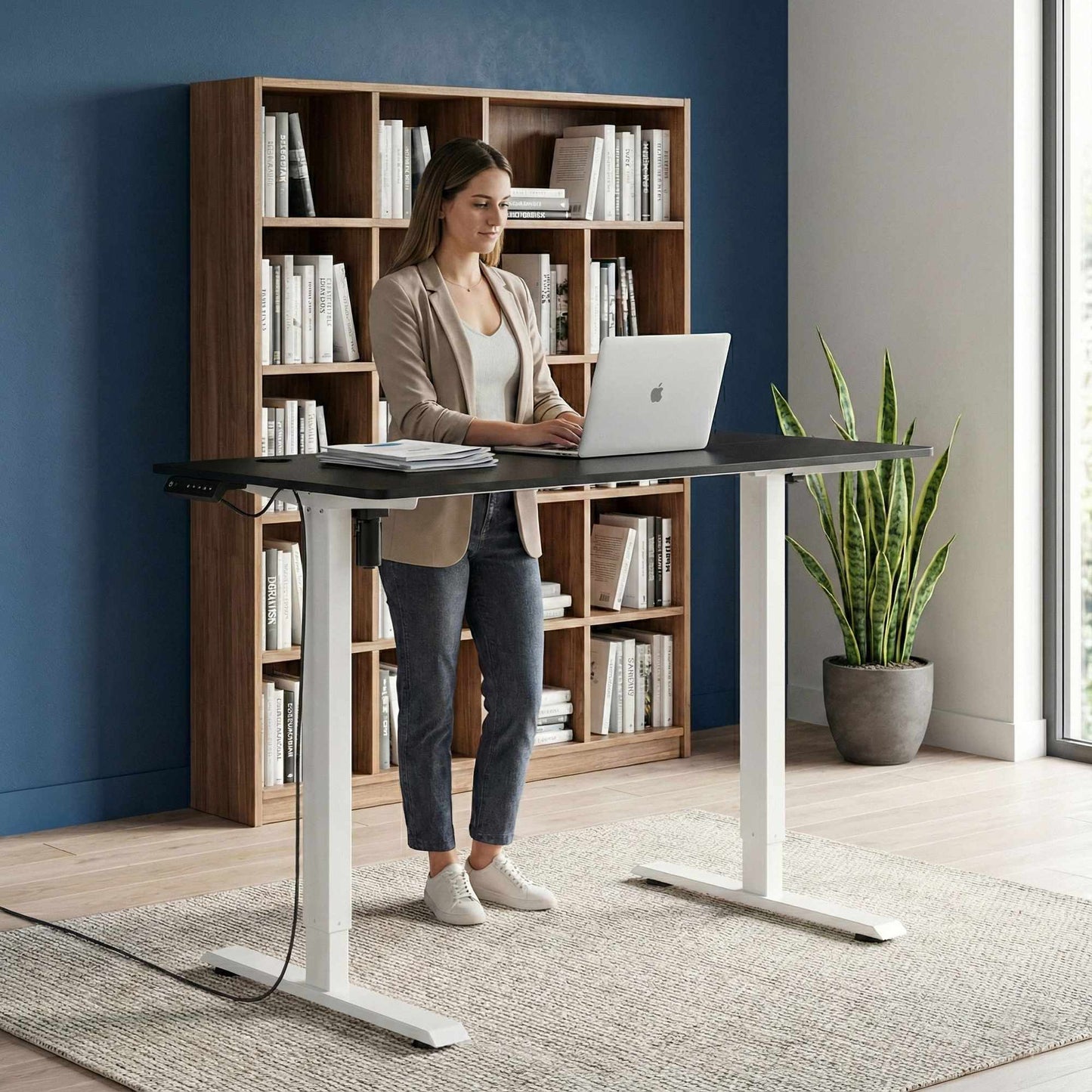 Electric Standing Desk, 120x60 cm, Height Adjustable
