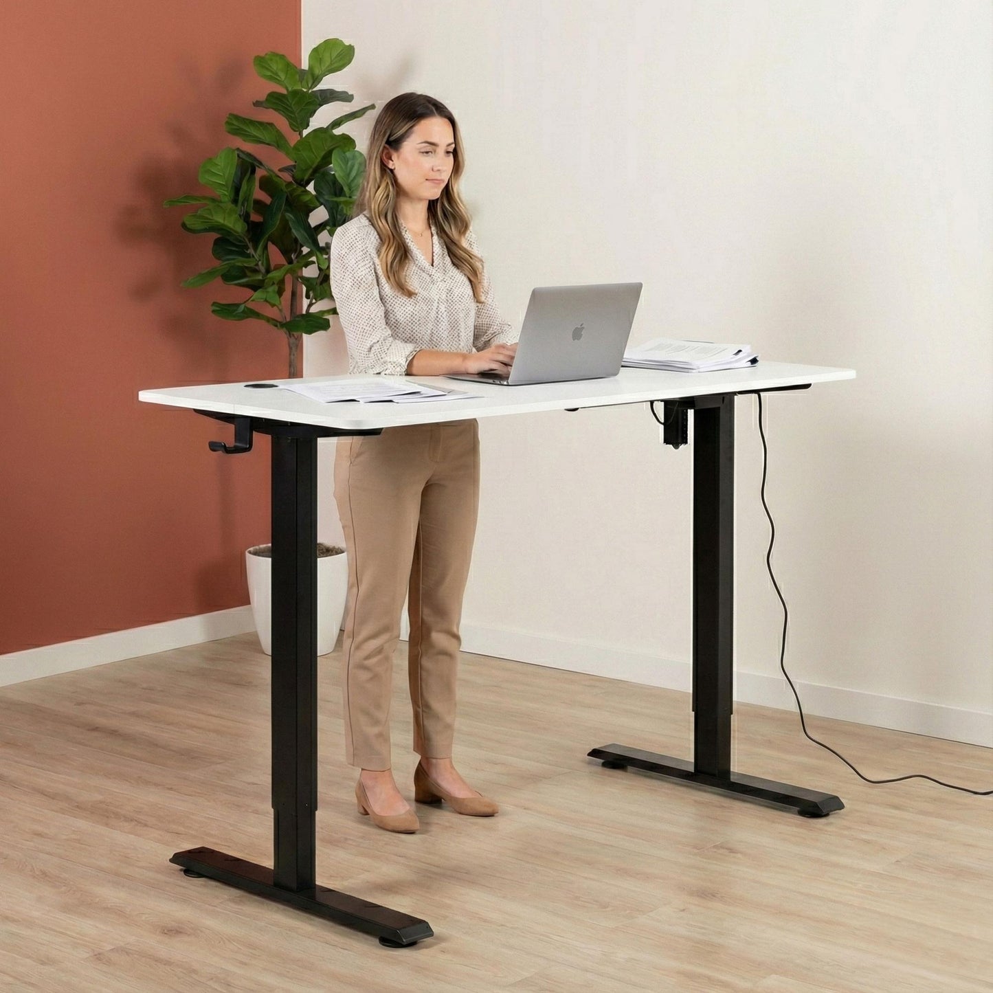Electric Standing Desk, 120x60 cm, Height Adjustable