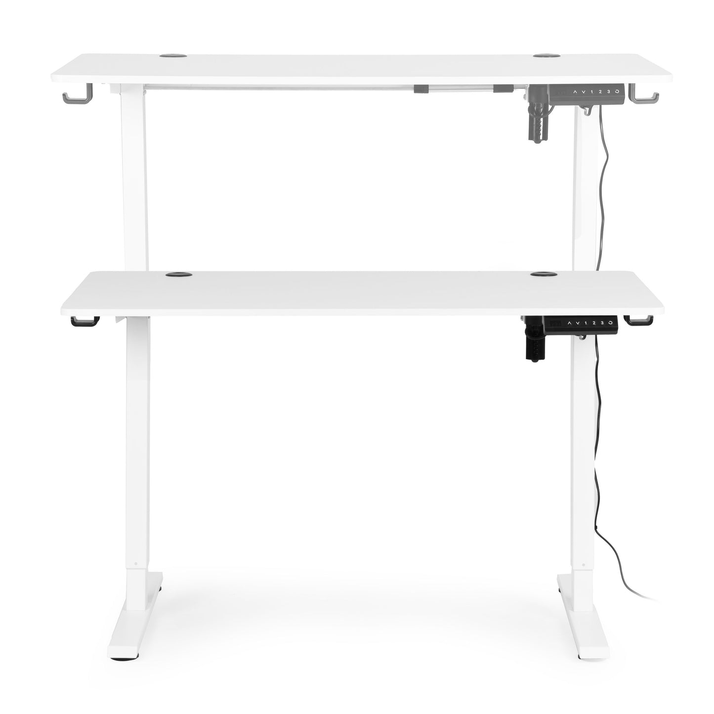 Electric Standing Desk, 120x60 cm, Height Adjustable, White