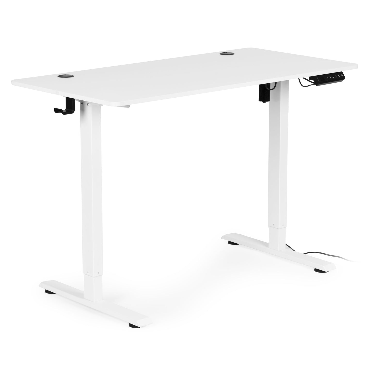 Electric Standing Desk, 120x60 cm, Height Adjustable, White