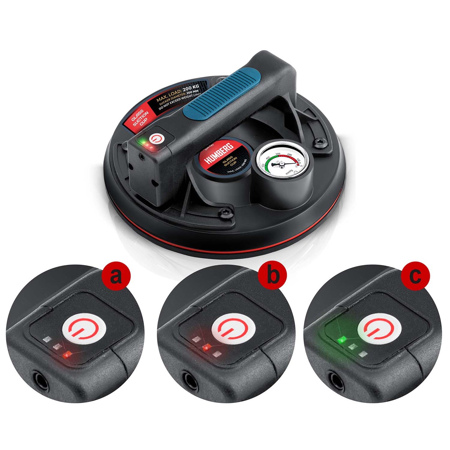 Electric Vacuum Tile Suction Cup, Up to 200 kg Capacity