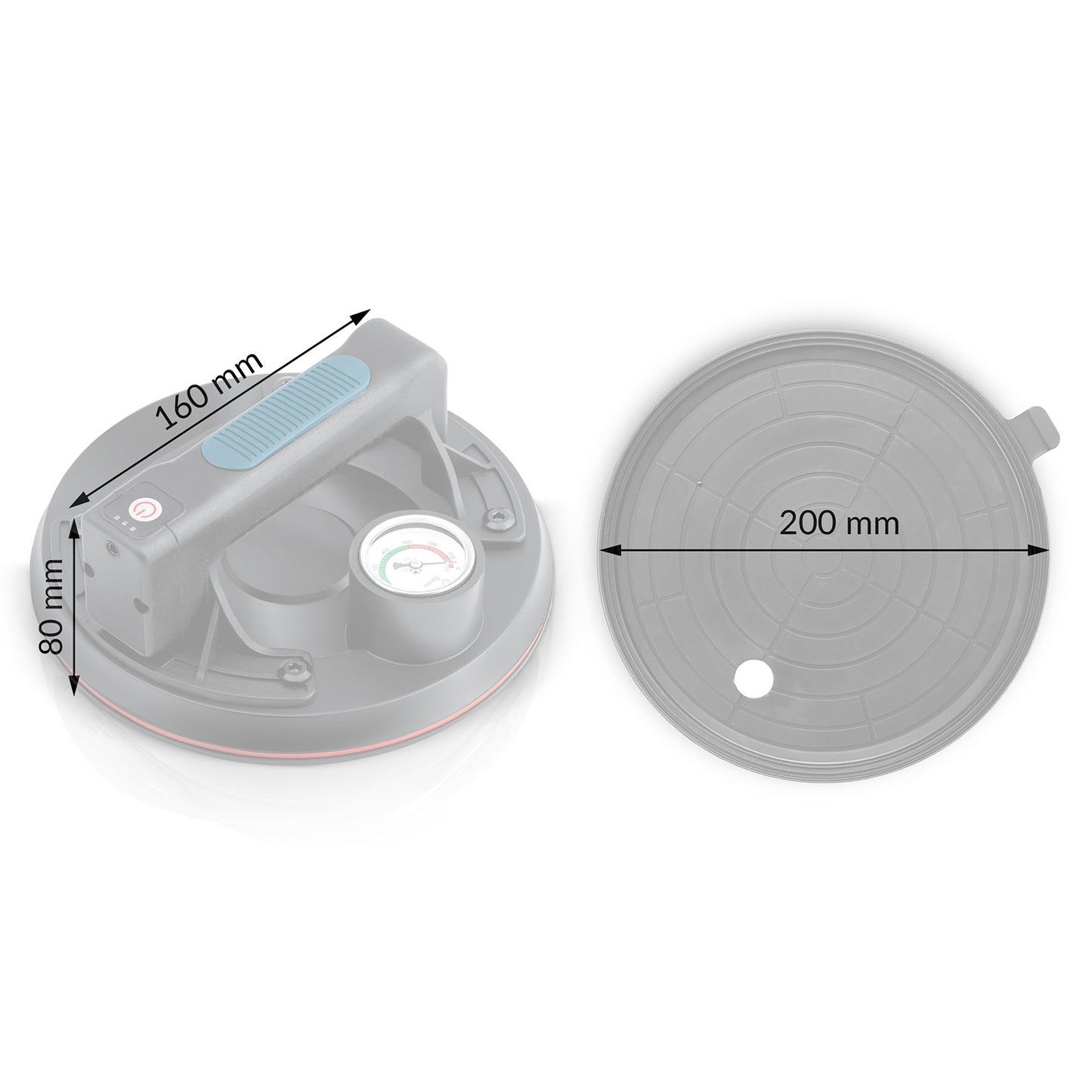 Electric Vacuum Tile Suction Cup, Up to 200 kg Capacity