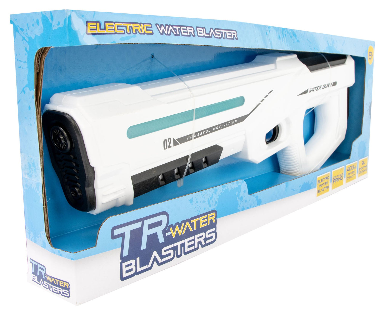 Electric Water Blaster with Lights, 400ml Tank, USB Rechargeable