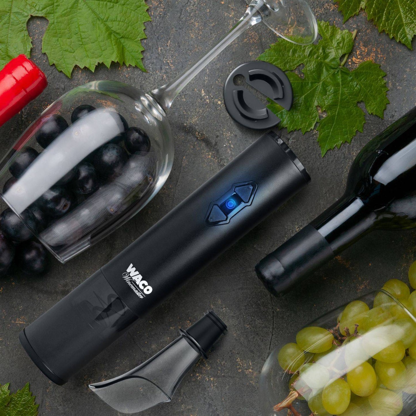 Electric Wine Opener Set with Corkscrew and Accessories