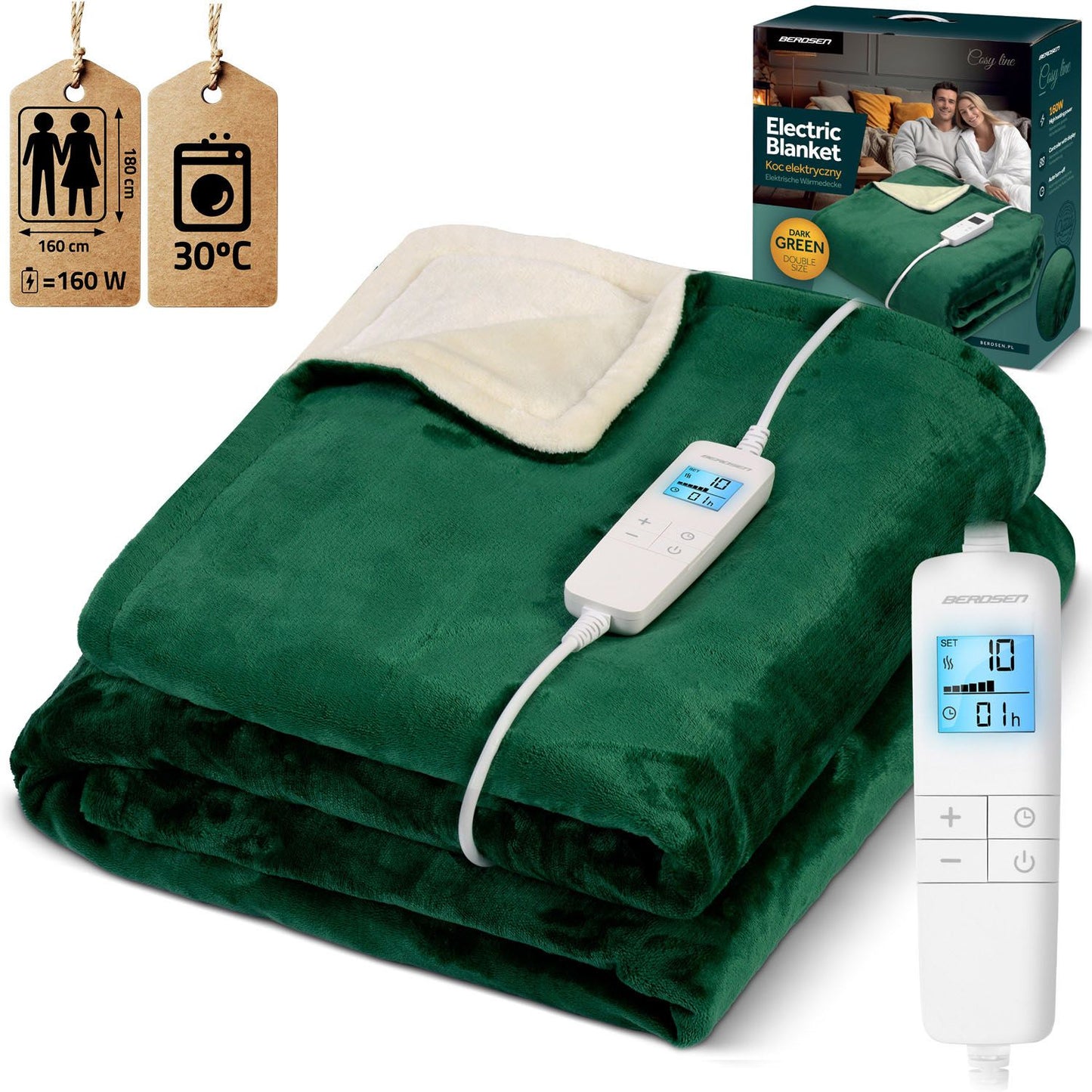 Electric blanket 180 x 160 cm Berdsen BD-960