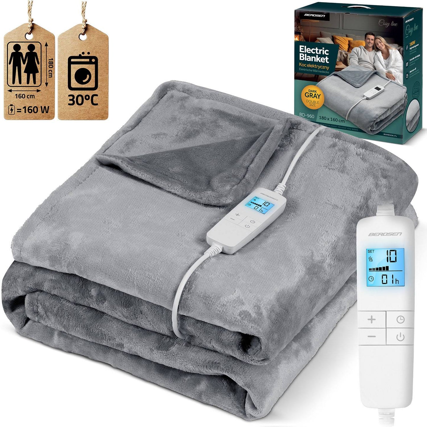 Electric blanket 180 x 160 cm Berdsen BD-960