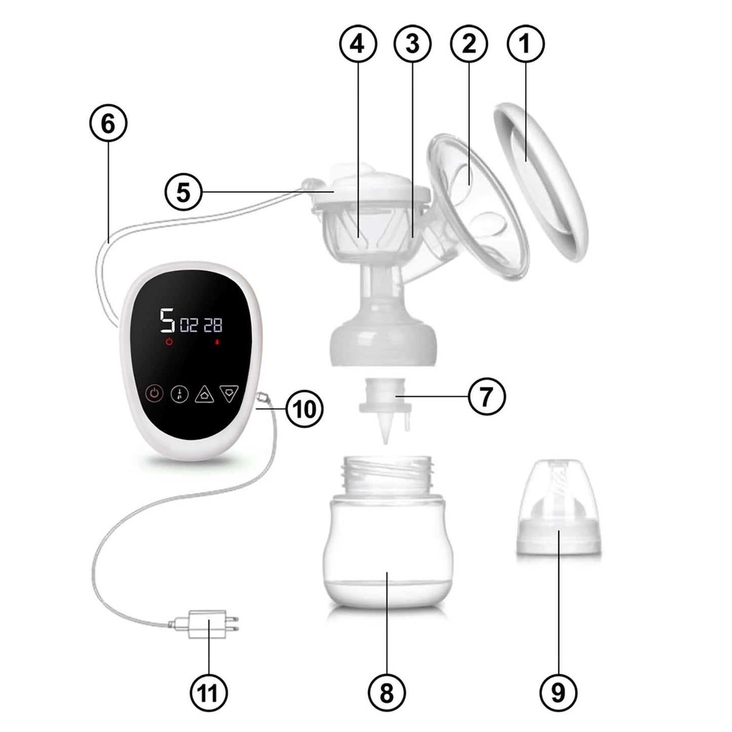 Electric breast pump with two phases Berdsen 5903