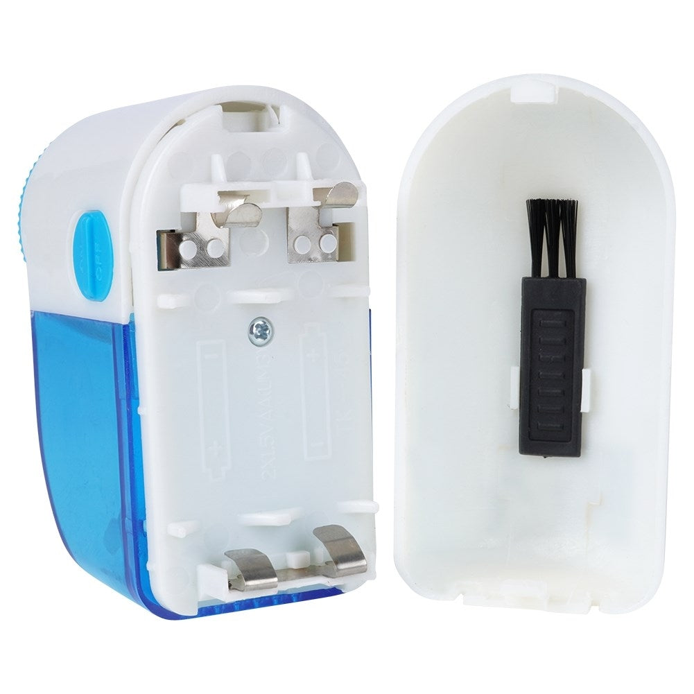 Electric burr remover with triple blade and brush