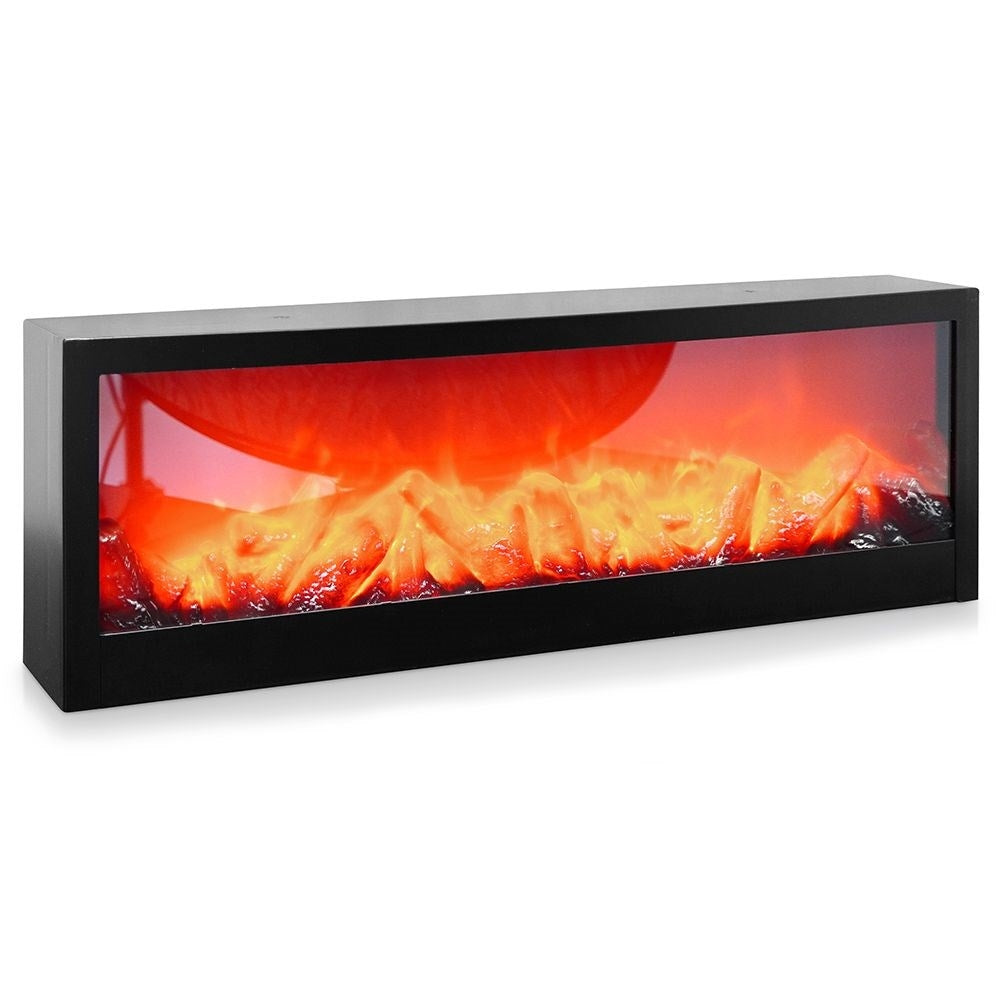 Electric fireplace with LED lights and realistic flames