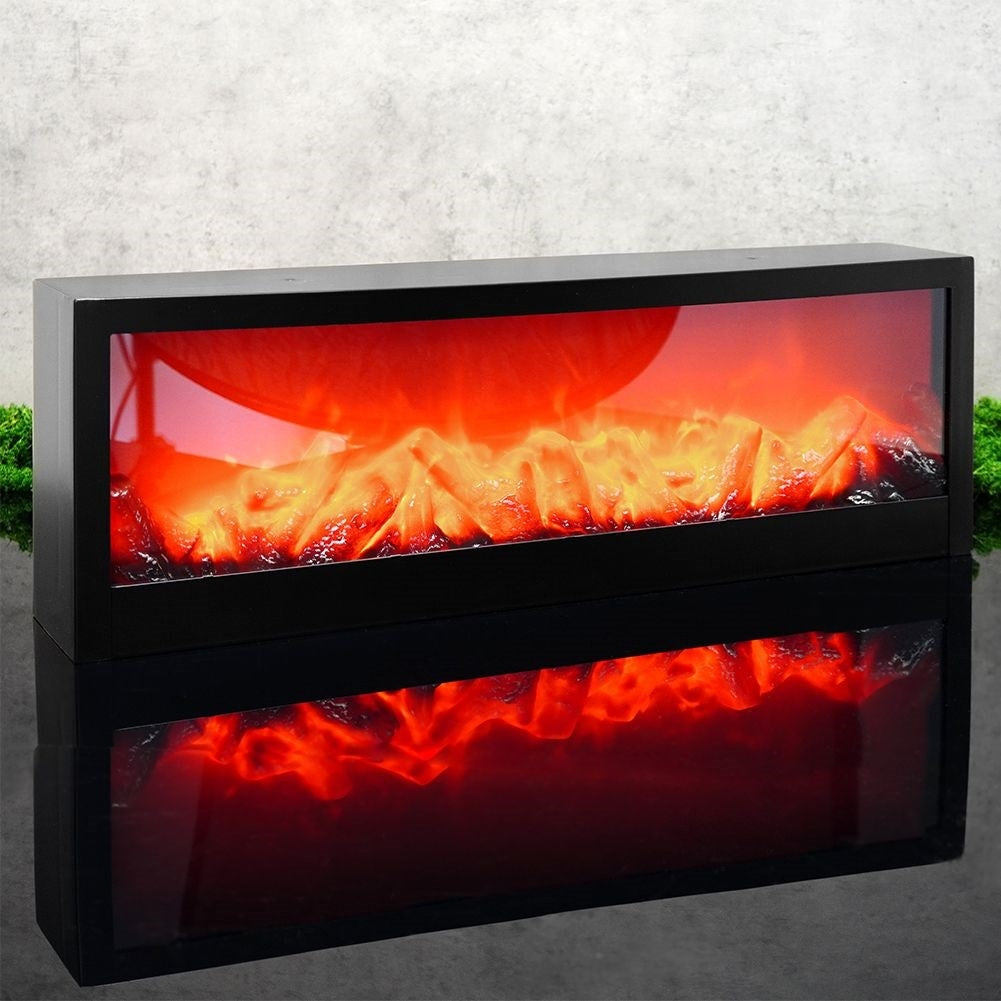 Electric fireplace with LED lights and realistic flames