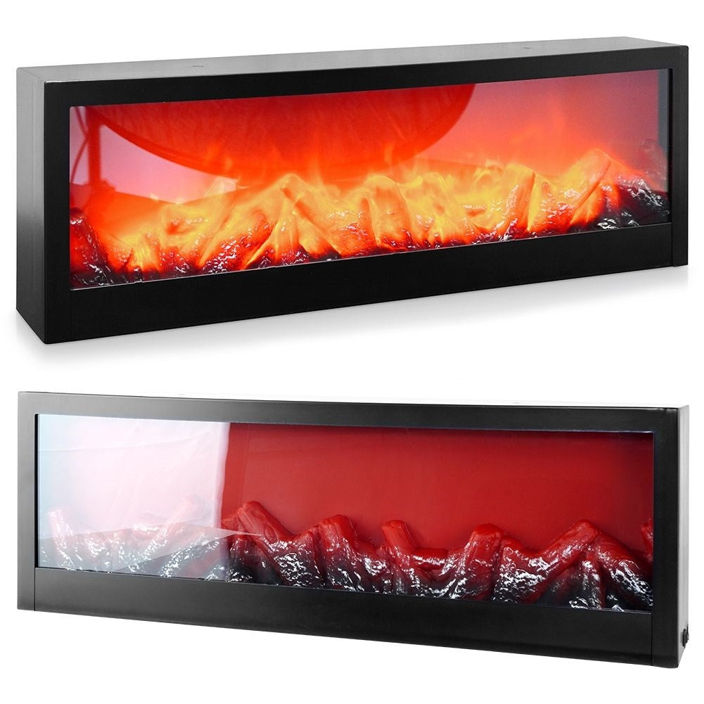 Electric fireplace with LED lights and realistic flames