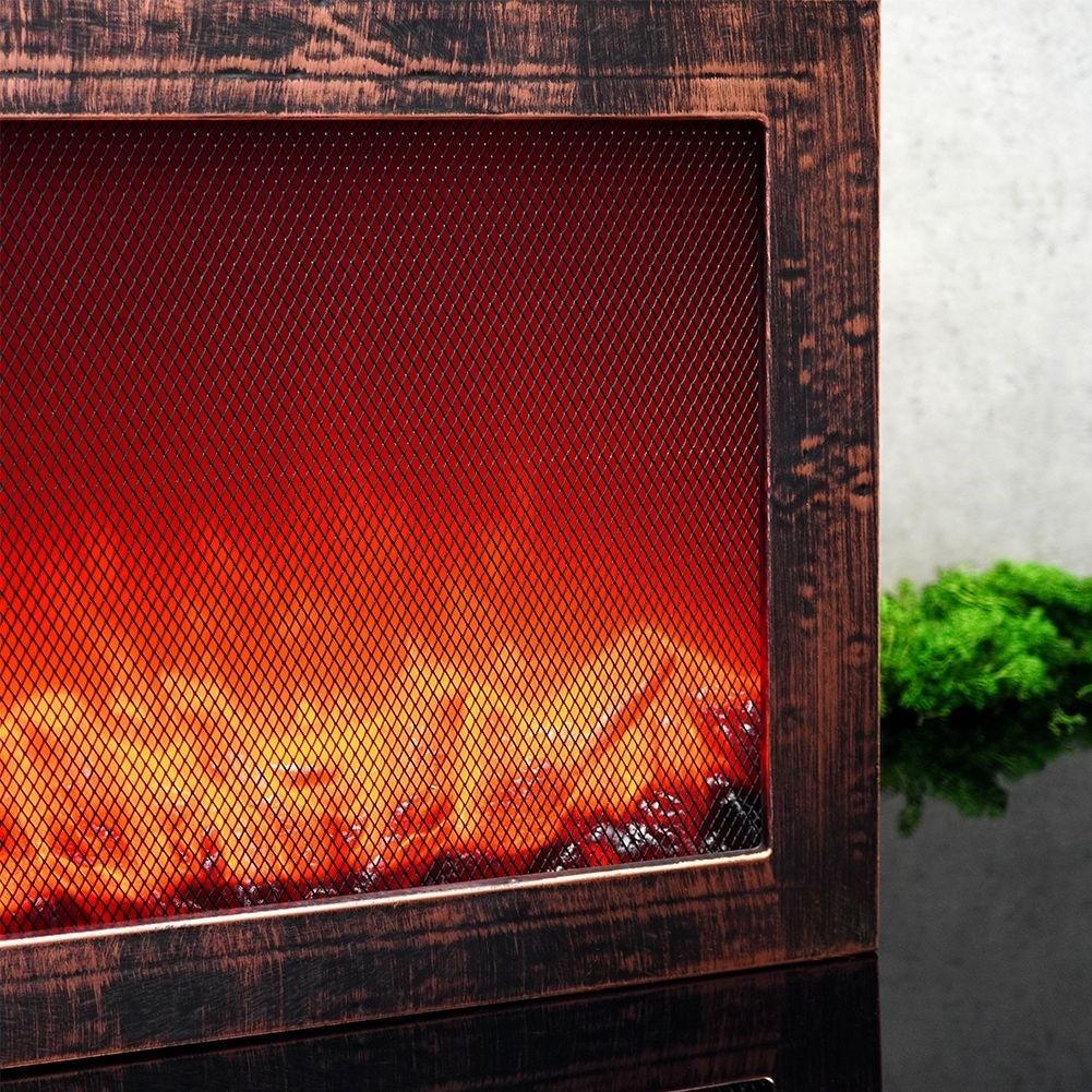 Electric fireplace with realistic LED flames