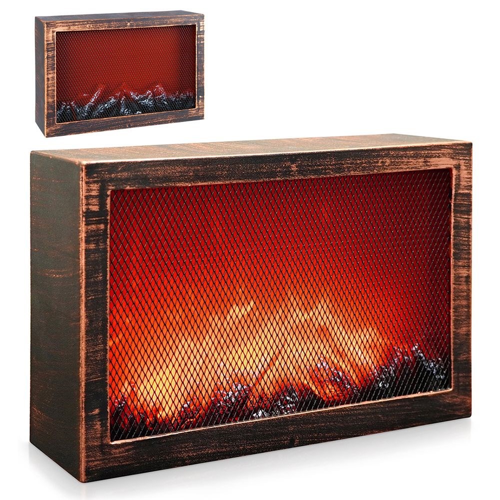 Electric fireplace with realistic LED flames