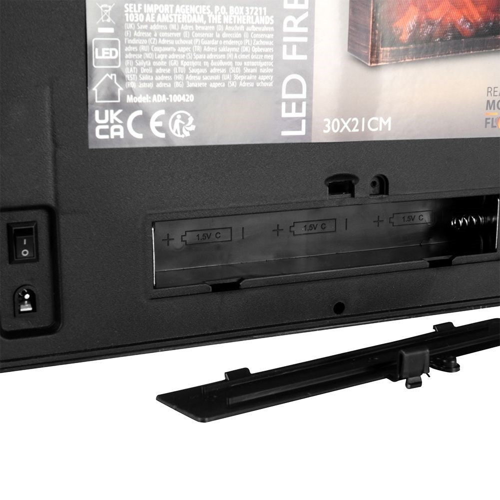 Electric fireplace with realistic LED flames