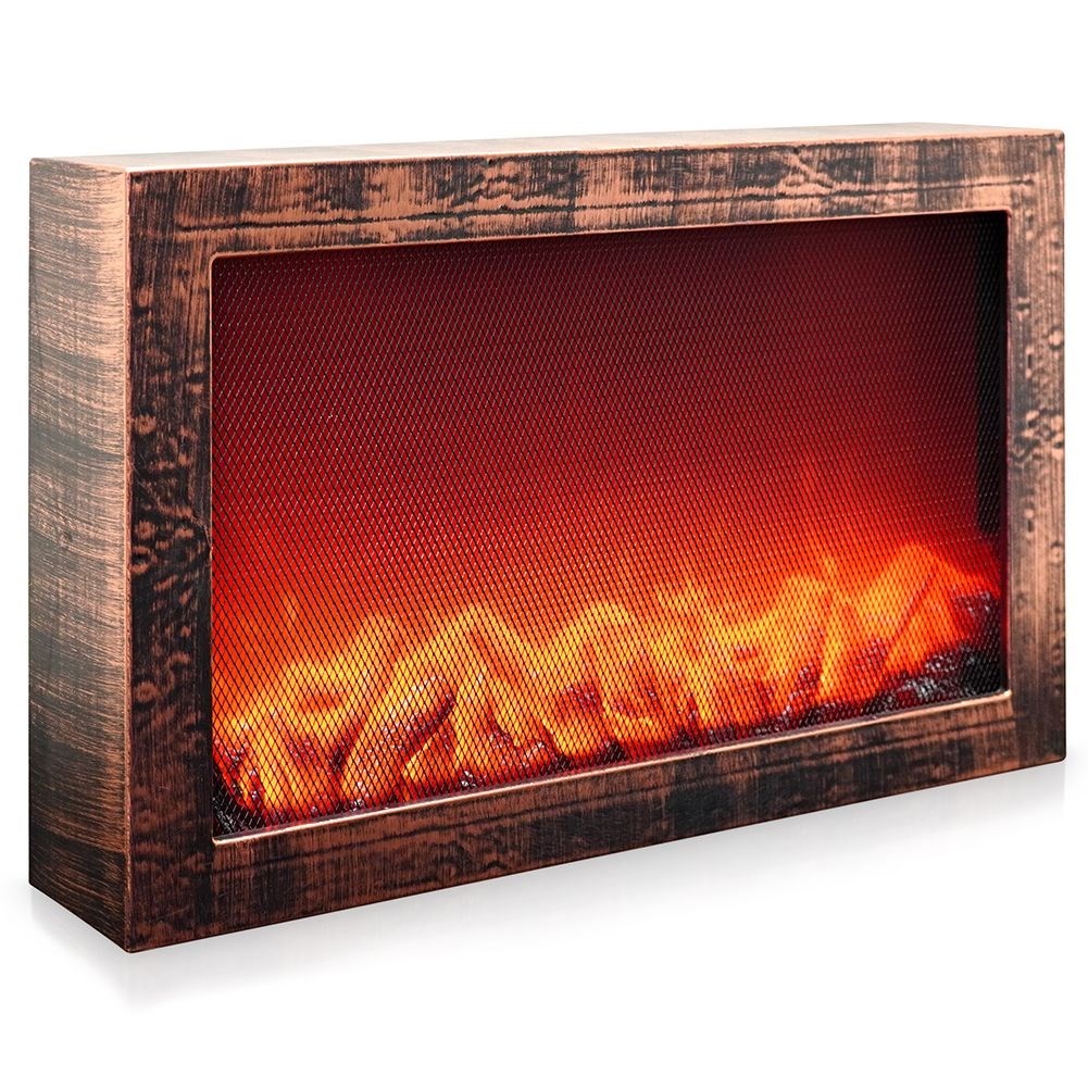 Electric fireplace with realistic LED flames