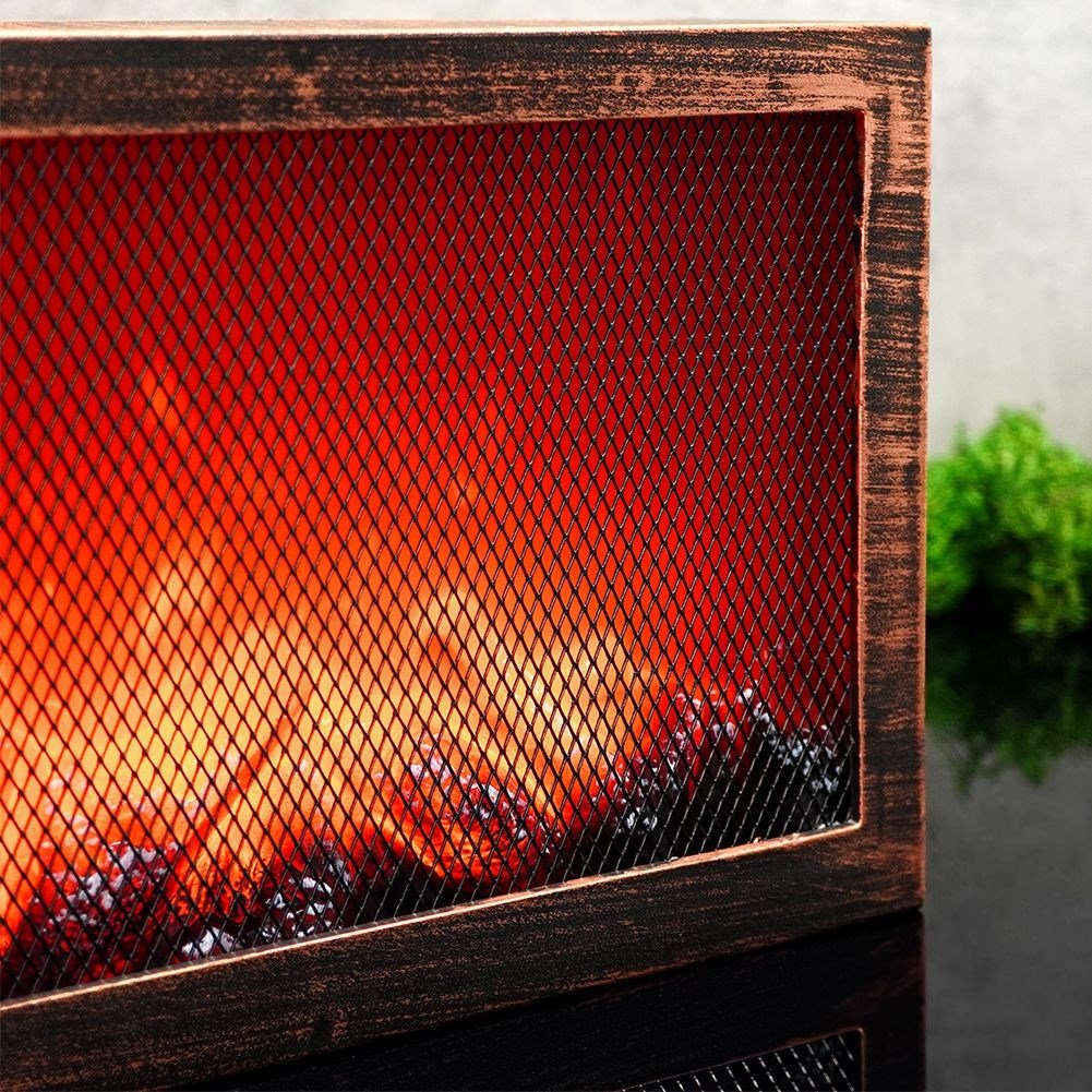 Electric fireplace with realistic LED flames