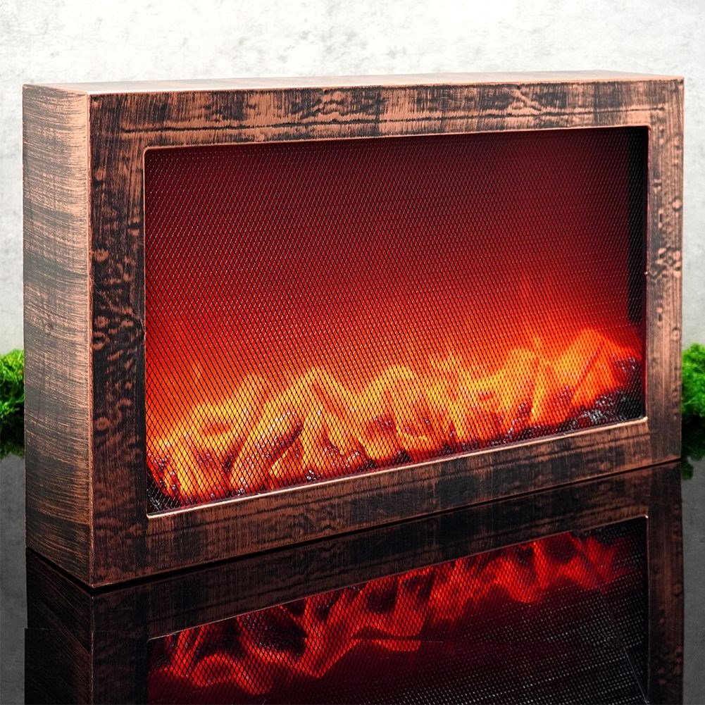 Electric fireplace with realistic LED flames