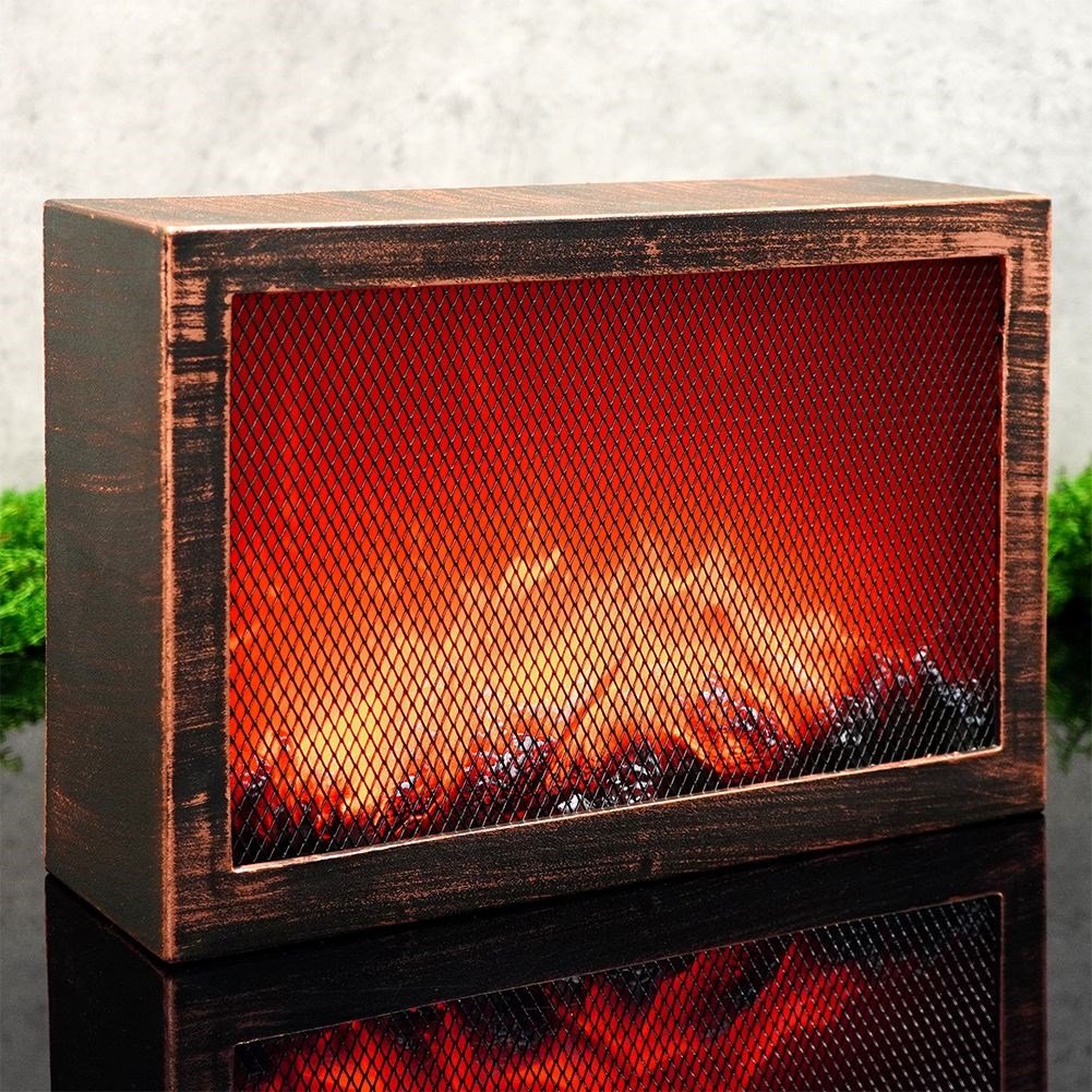 Electric fireplace with realistic LED flames