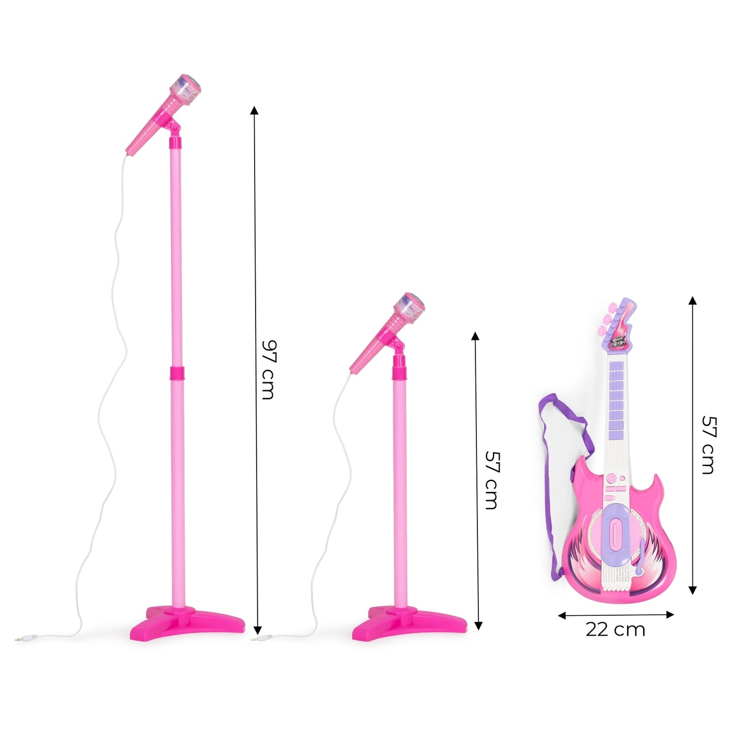 Electric guitar microphone stand set for children mp3