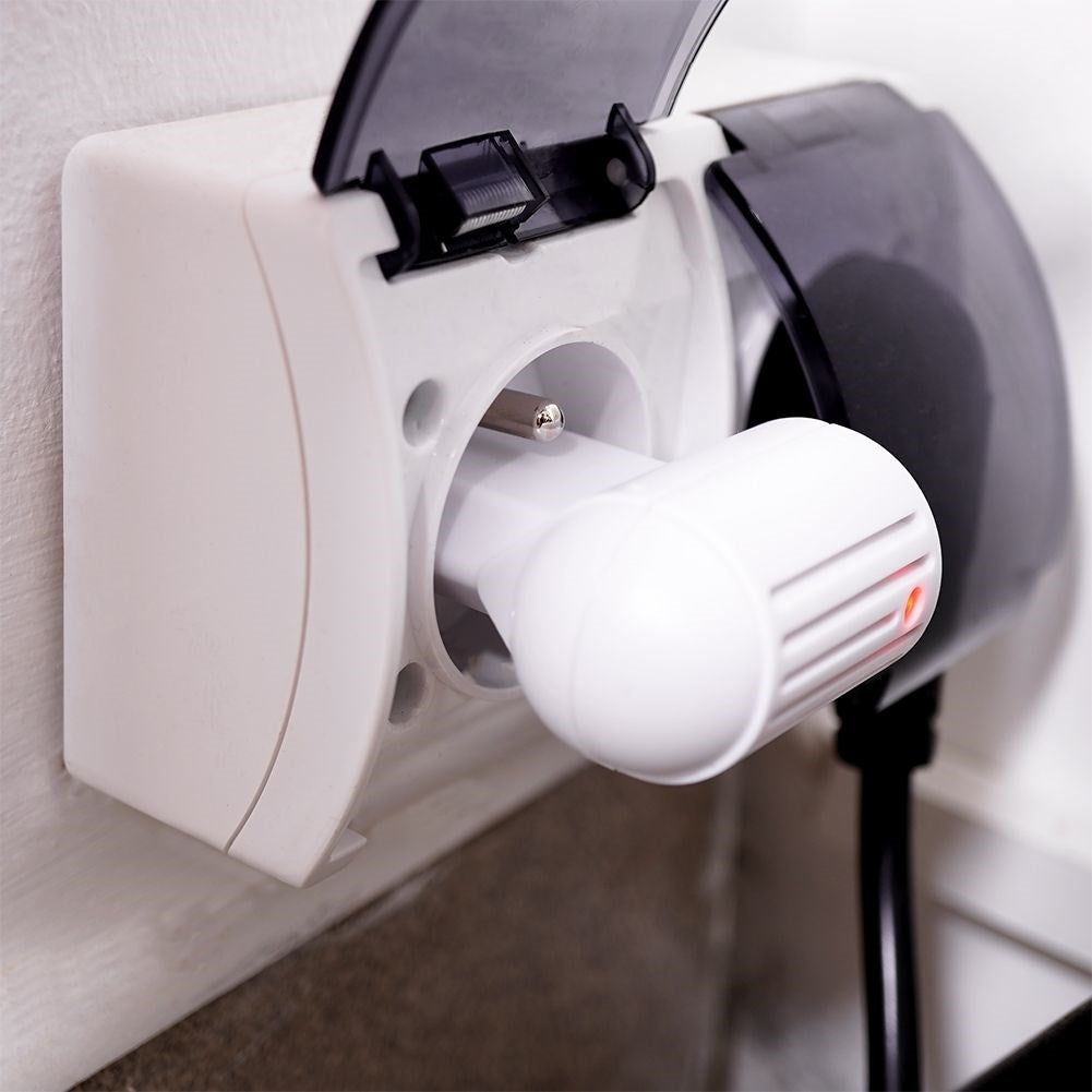 Electric insect repeller with LED and ultrasonic waves