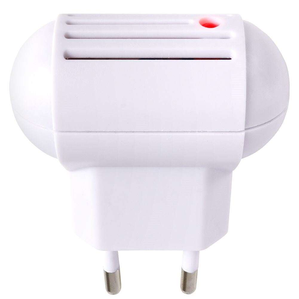 Electric insect repeller with LED and ultrasonic waves