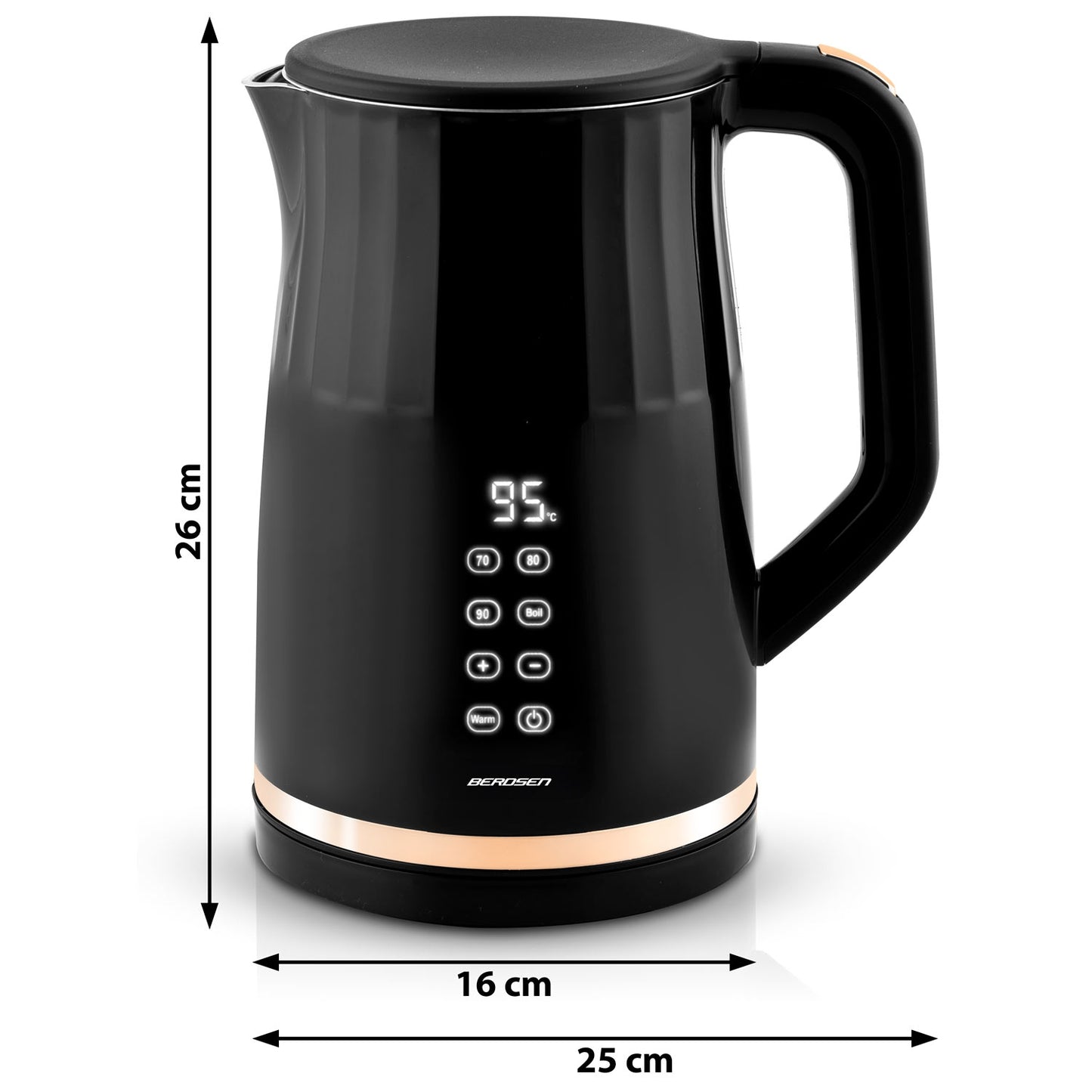Electric kettle 1.7l Berdsen BD-706 black