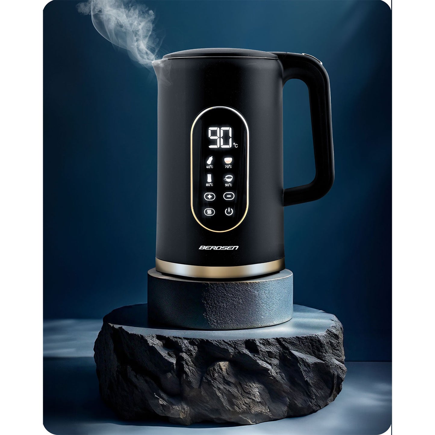 Electric kettle 1.7l Berdsen BD-712 black and gold