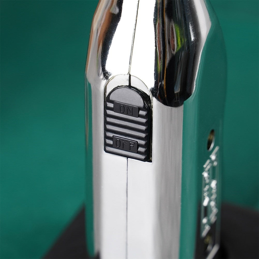Electric milk frother with stand, battery powered