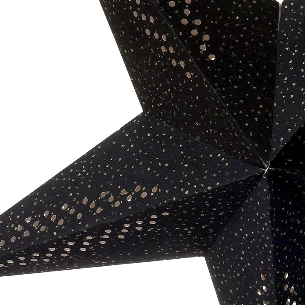 Electric poinsettia with black paper and gold glitter