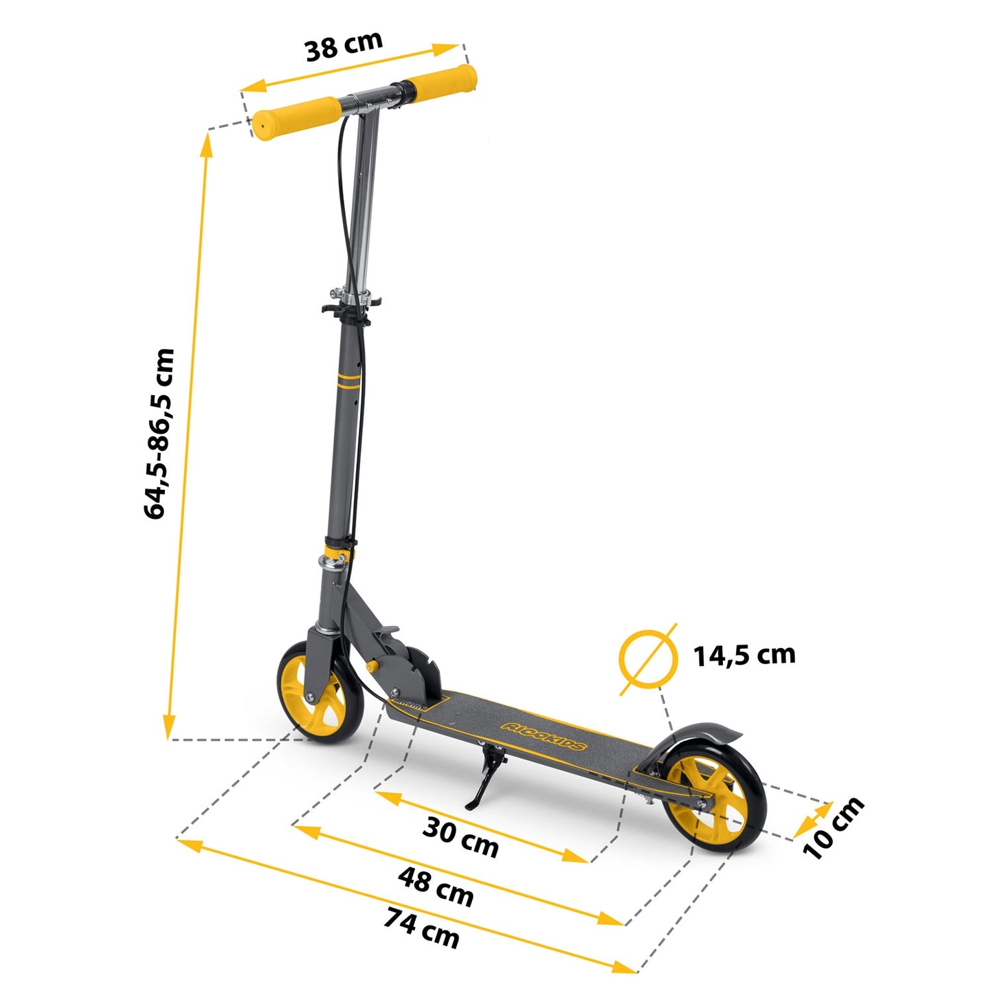 Scooter Kodi gray-orange Ricokids