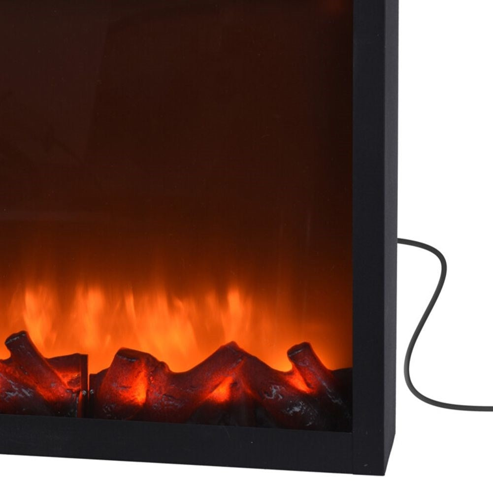 Electric stove with LED light and black metal casing