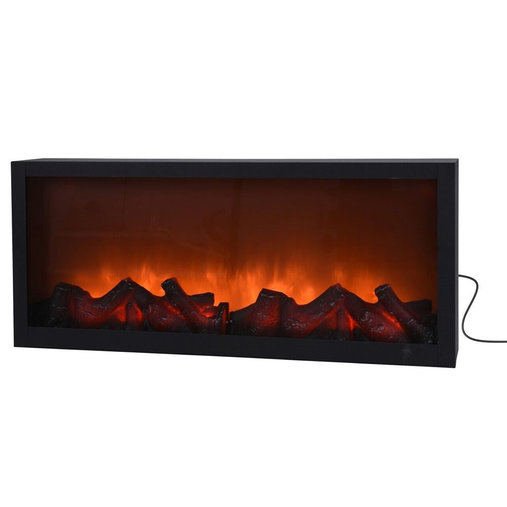 Electric stove with LED light that imitates burning wood