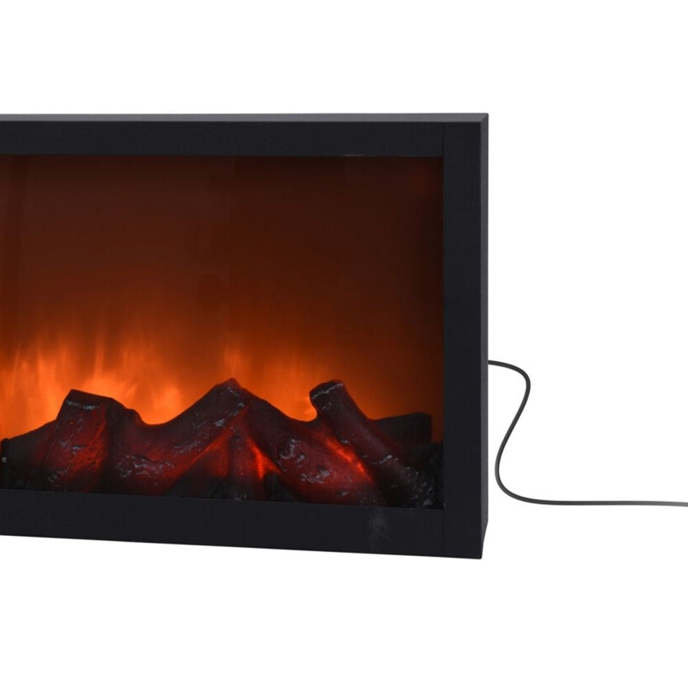 Electric stove with LED light that imitates burning wood