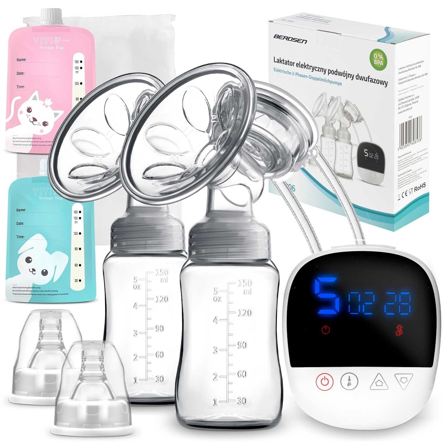 Electric two-phase breast pump Berdsen 5906