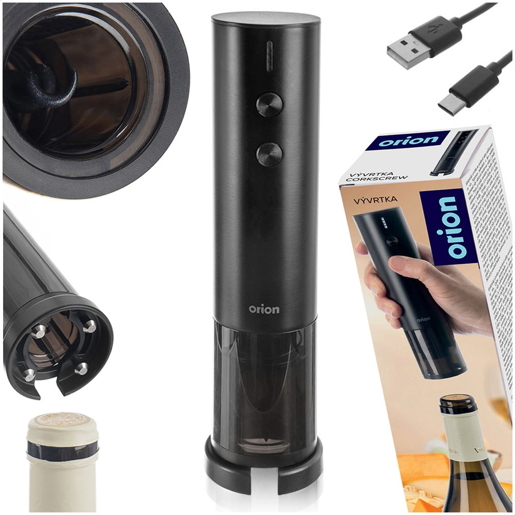 Electric wine corkscrew with charger 19.5 cm
