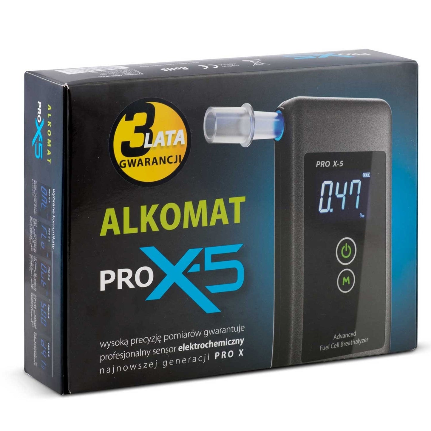Electrochemical breathalyzer AlcoForce PRO X-5