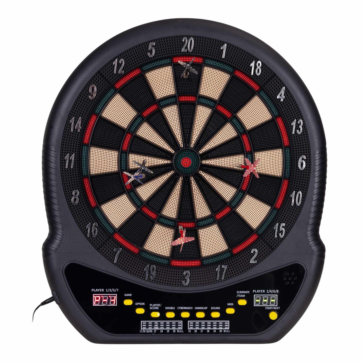 Electronic Dartboard Set, 27 Games, 12 Darts, LCD Display