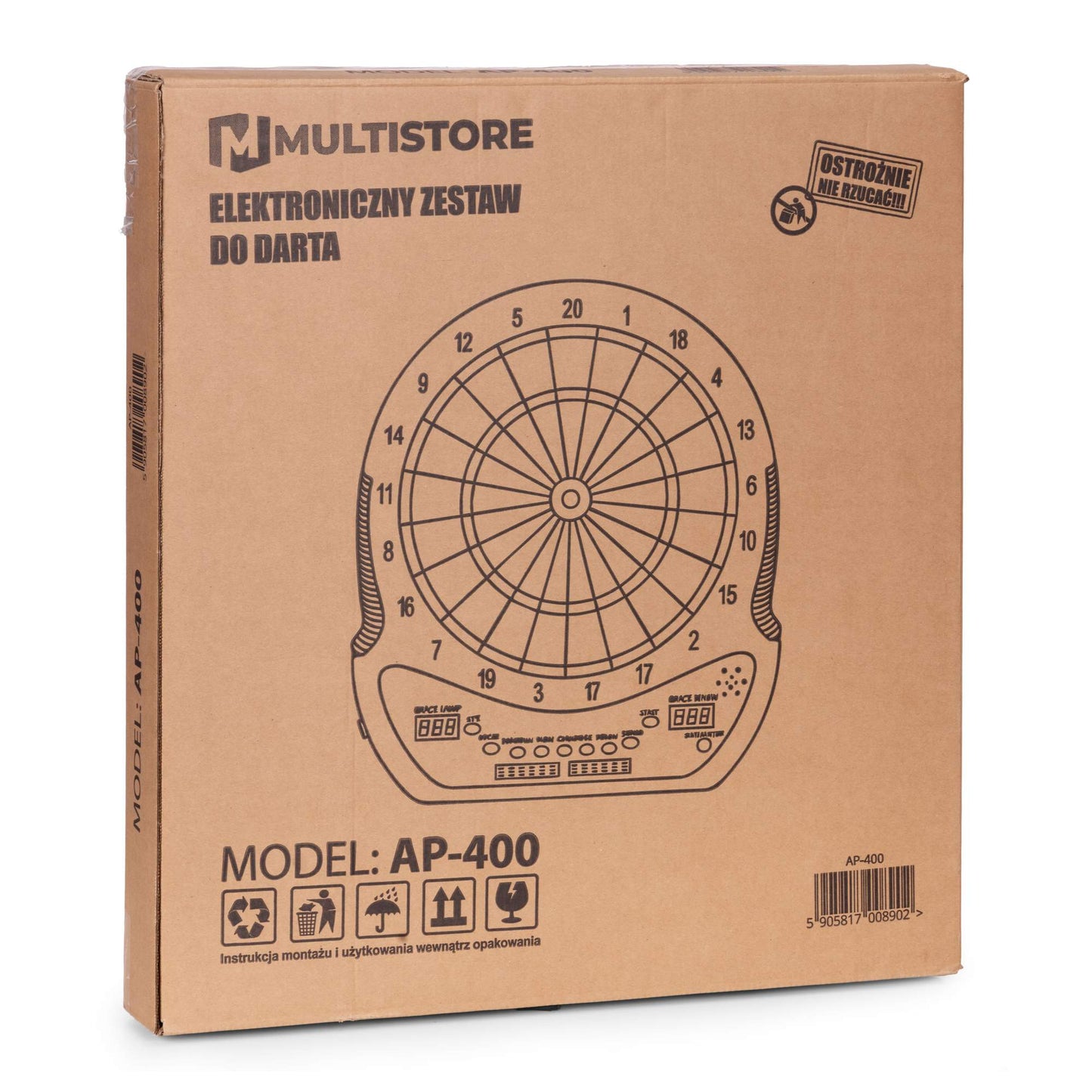 Electronic Dartboard Set, 27 Games, 12 Darts, LCD Display