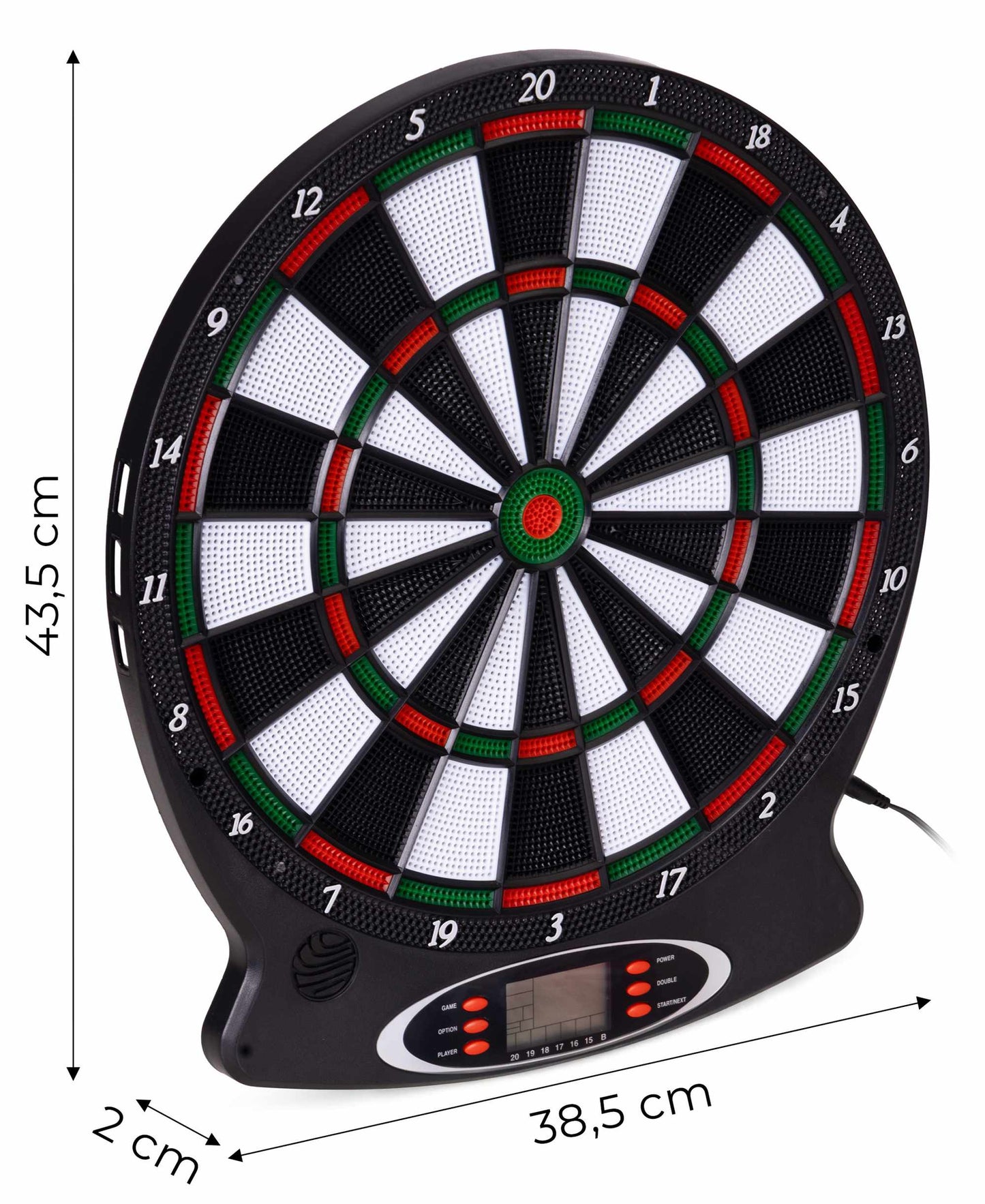 Electronic Dartboard Set, 38 cm, 18 Games, 6 Darts