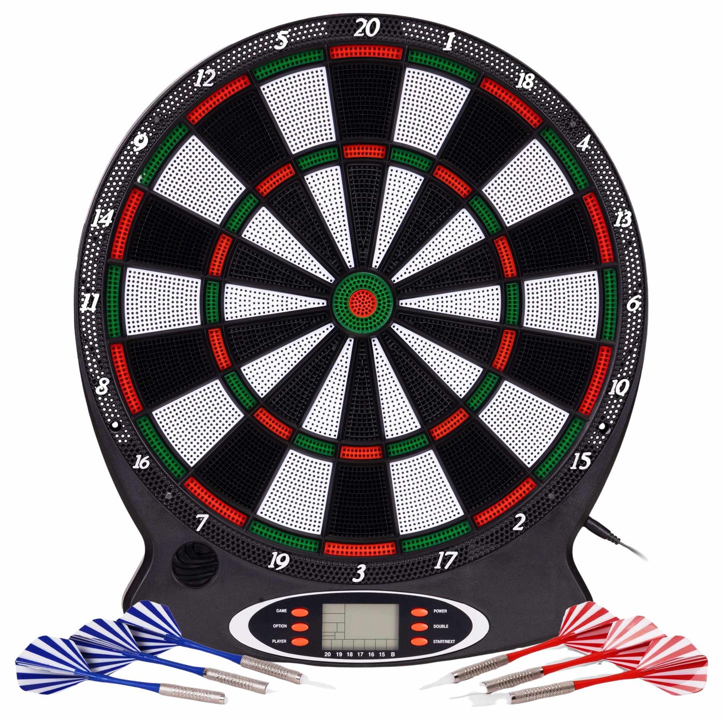 Electronic Dartboard Set, 38 cm, 18 Games, 6 Darts